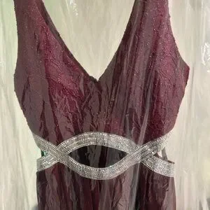 Burgundy red dress